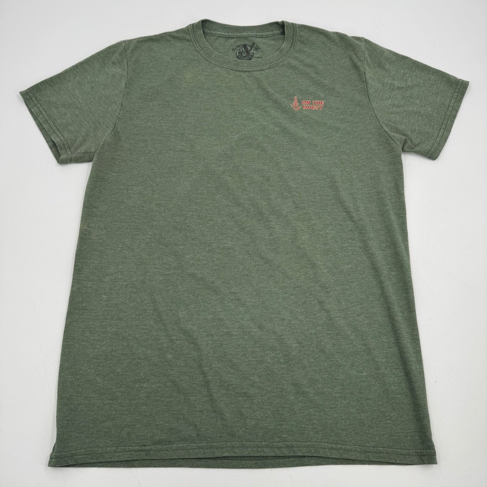 McMenamins Roseburg Station Ales Graphic T Shirt Green Size Medium